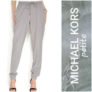 MICHAEL KORS drawstring jogger trouser pant petite